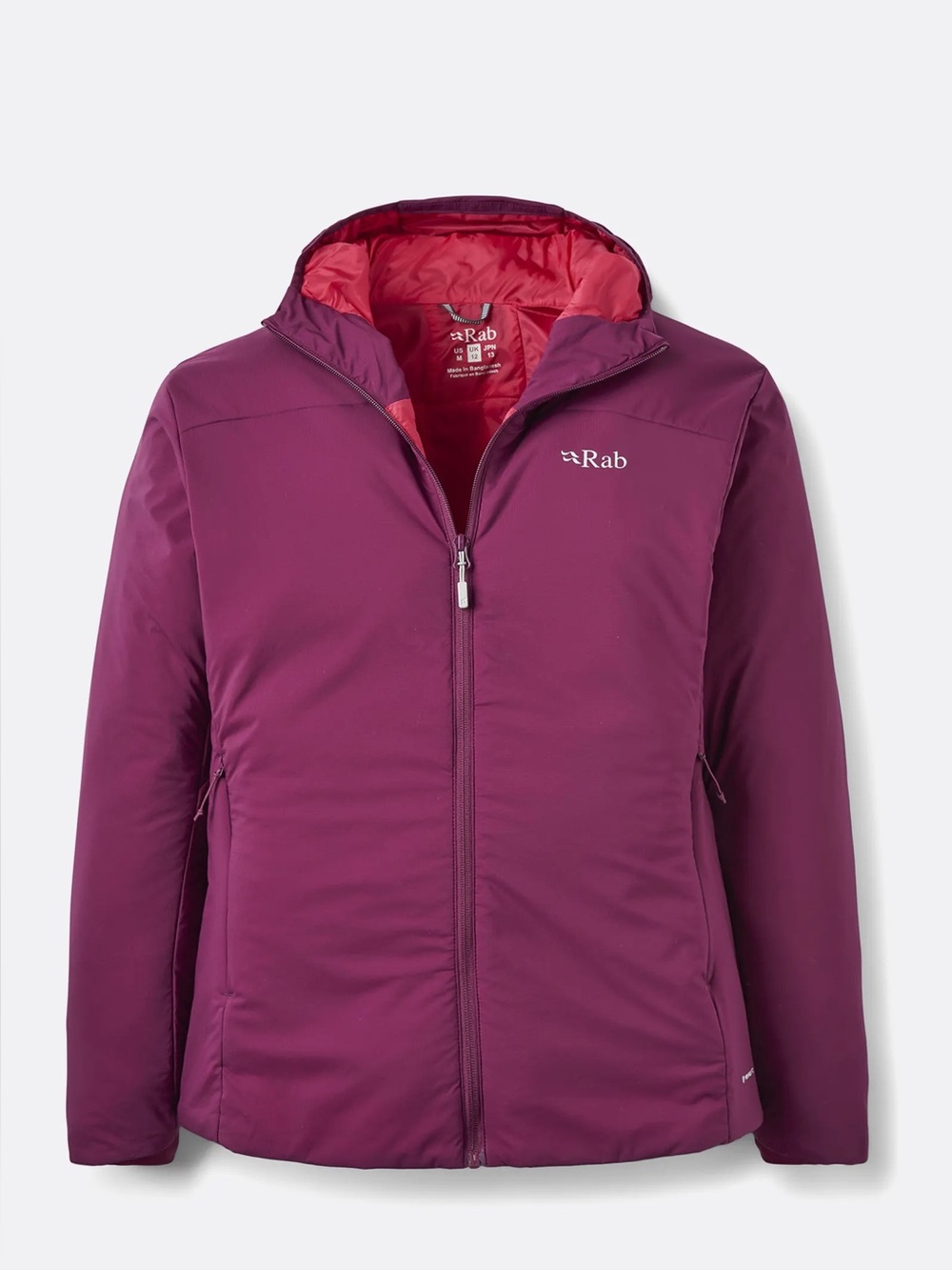 Rab Xenair Alpine Light insulated hooded Jacket in Mulberry